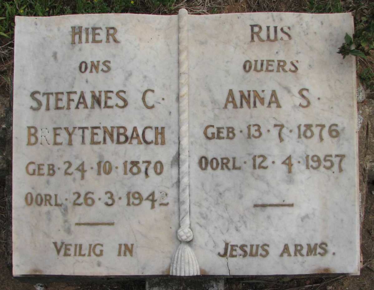 BREYTENBACH Stefanes C. 1870-1942 &amp; Anna S. 1876-1957