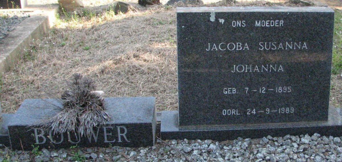 BOUWER Jacoba Susanna Johanna 1895-1989