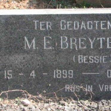 BREYTENBACH M.E. 1899-1974