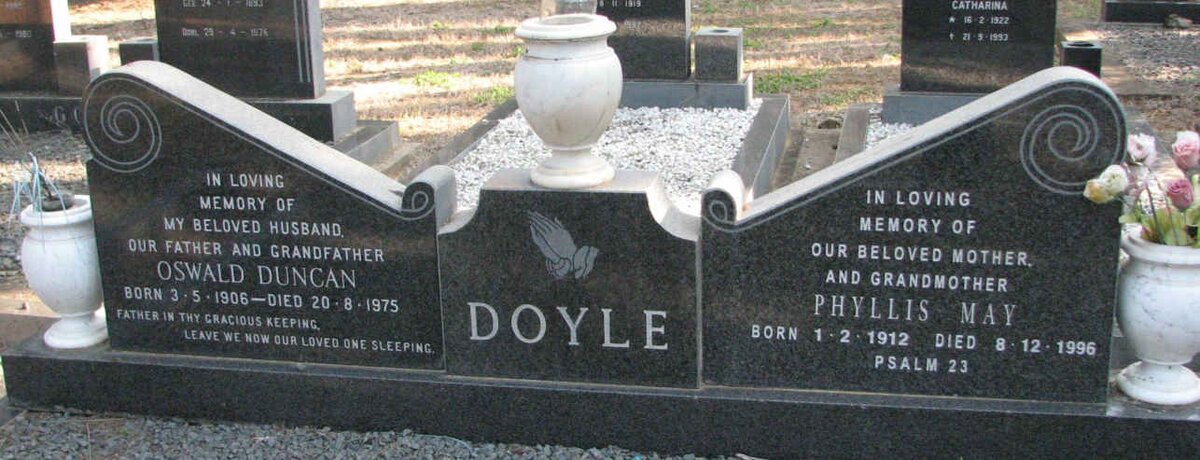 DOYLE Oswald Duncan 1906-1975 &amp; Phyllis May 1912-1996