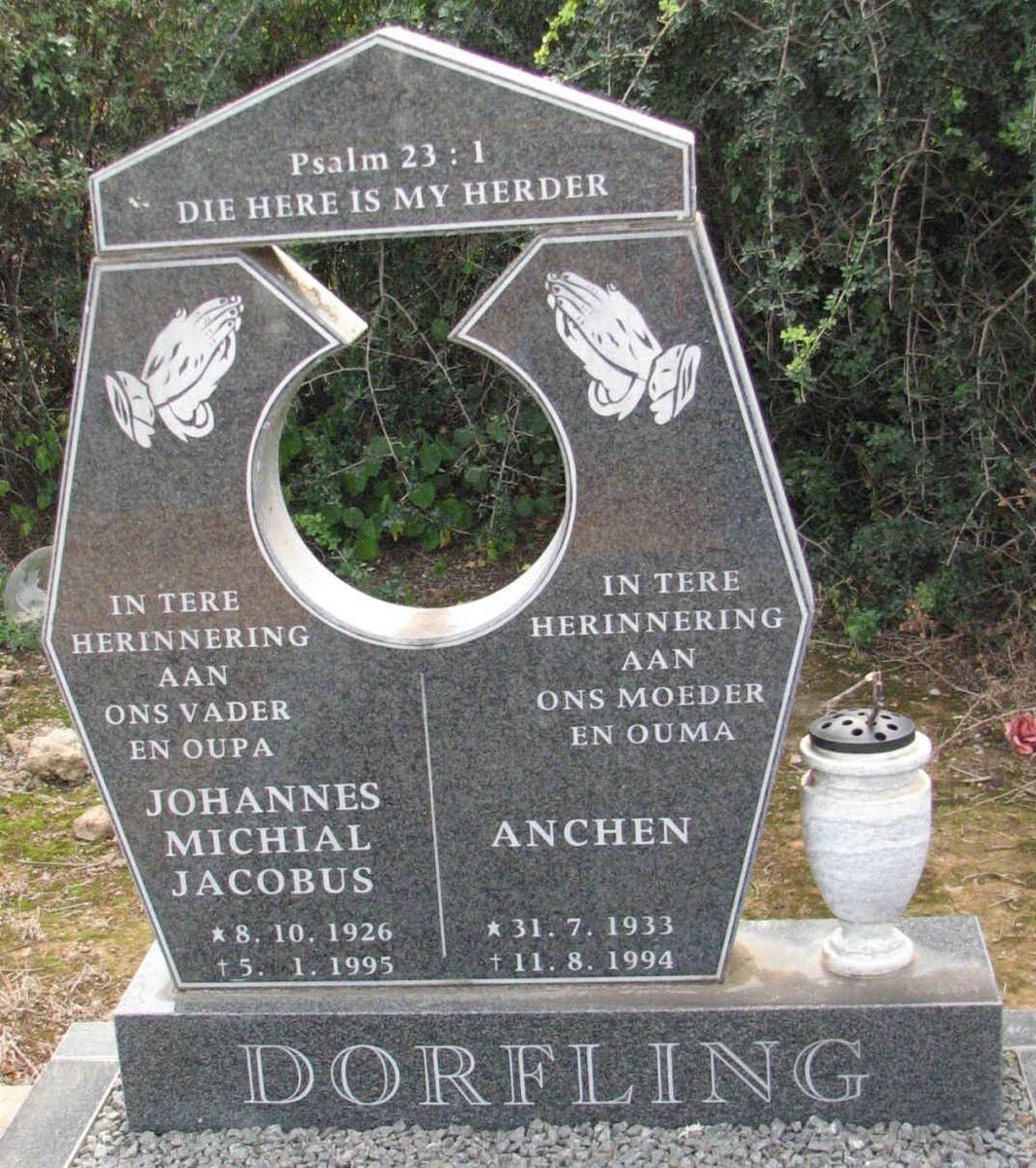 DORFLING Johannes Michial Jacobus 1926-1995 &amp; Anchen 1933-1994