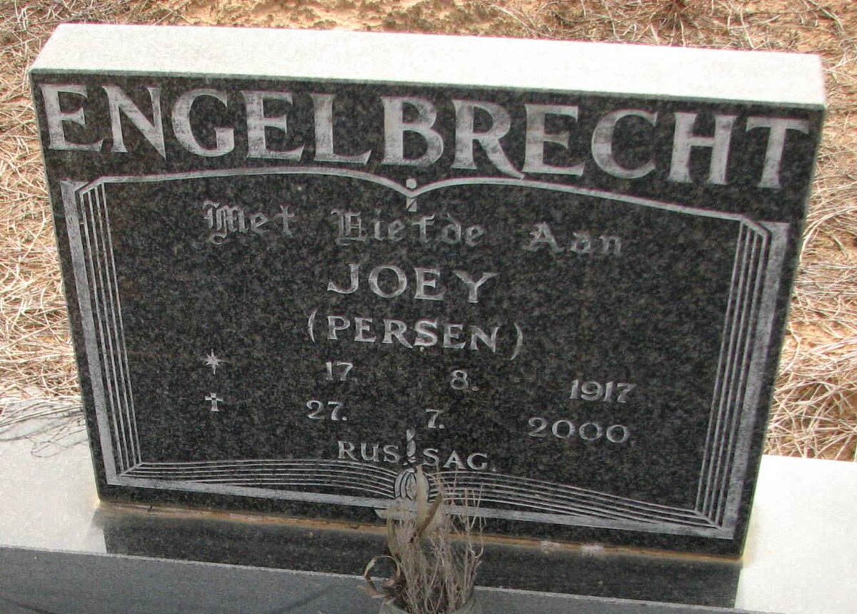 ENGELBRECHT Joey nee PERSEN 1917-2000