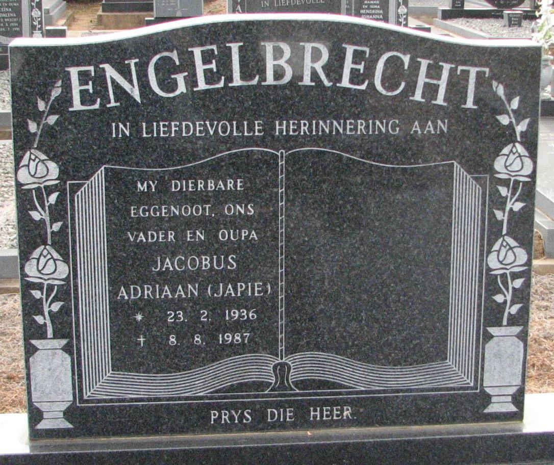 ENGELBRECHT Jacobus Adriaan 1936-1987