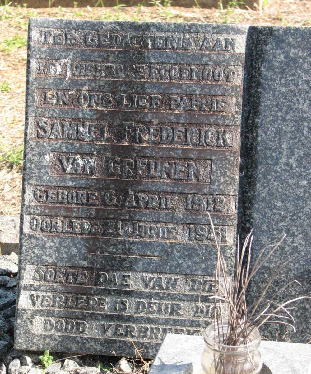 GREUNEN Samuel ,van 1912-1951