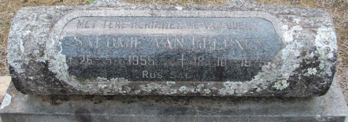 GREUNEN Salomie, van 1955-1975