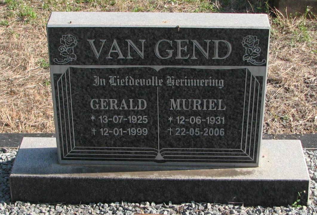 GEND Gerald, van 1925-1999 &amp; Muriel 1931-2006