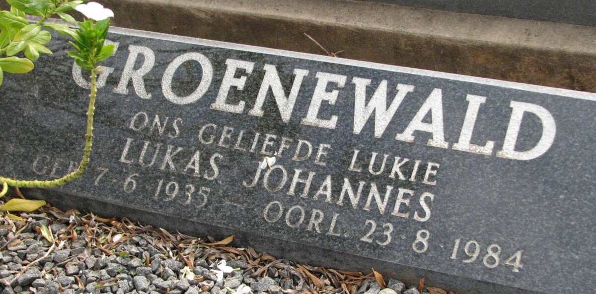 GROENEWALD Lukas Johannes 1935-1984