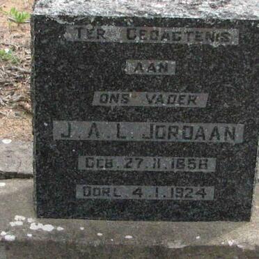 JORDAAN J.A.L. 1856-1924