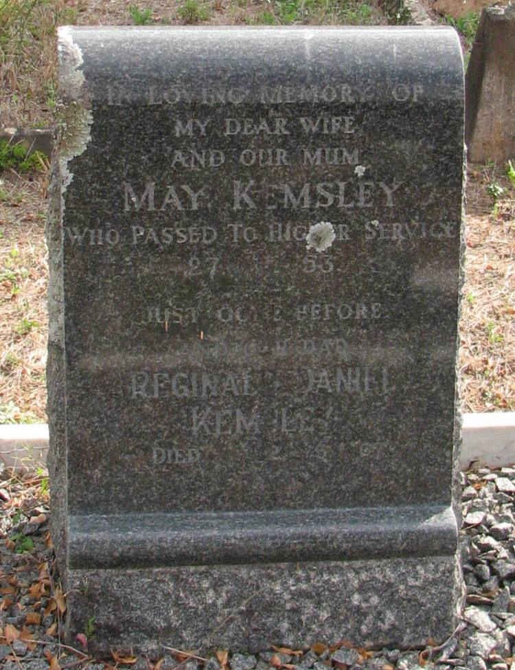 KEMSLEY Reginald Daniel &amp; May -1953