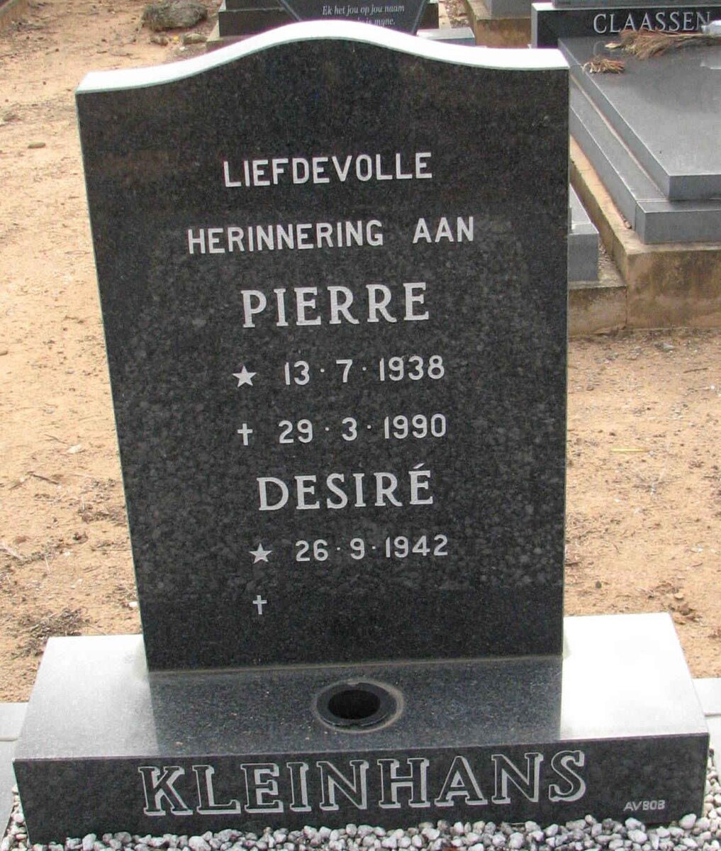 KLEINHANS Pierre 1938-1990 &amp; Desiré 1942-