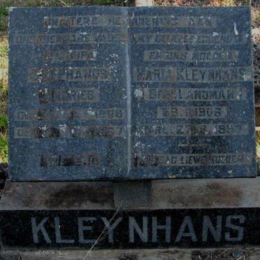 KLEYNHANS Stephanus Andries 1898-1967 &amp; Maria LANDMAN 1906-1957