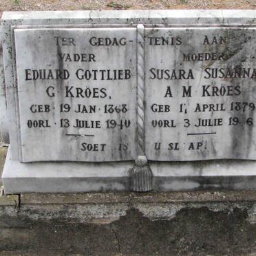 KROES Eduard Gottlieb 1868-1940 &amp; Susara Susanna A.M. 1879-1946