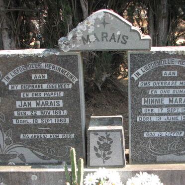MARAIS Jan 1897-1960 &amp; Minnie 1902-1980