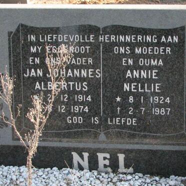 NEL Jan Johannes Albertus 1914-1974 &amp; Annie Nellie 1924-1987