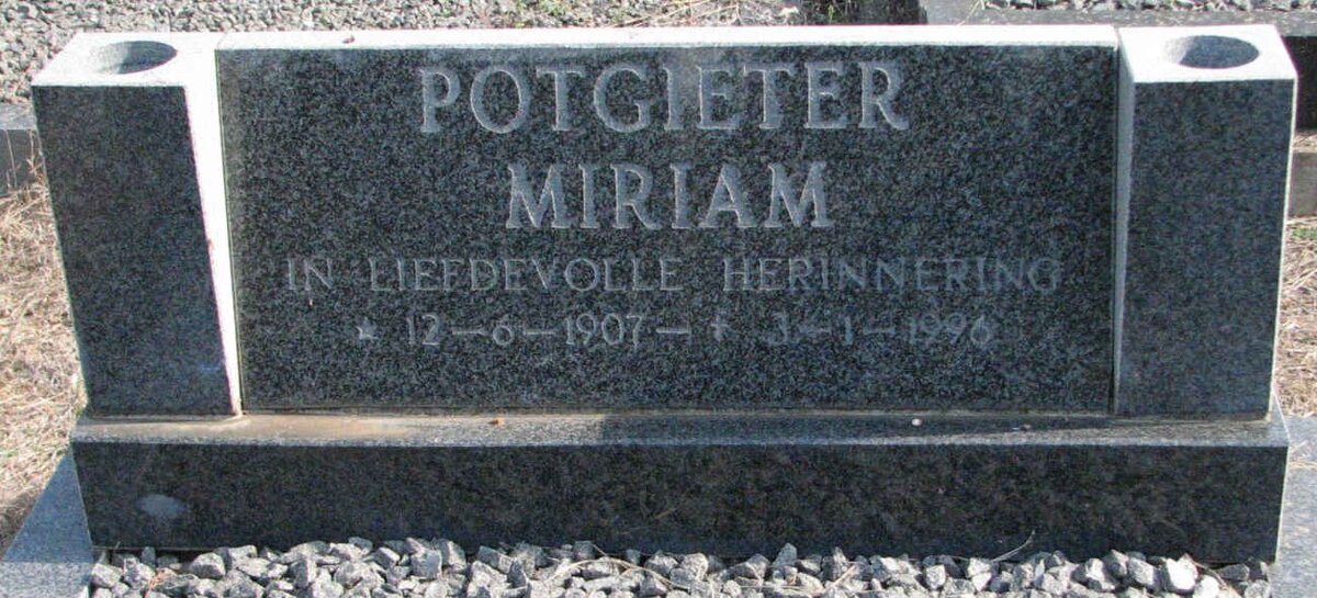 POTGIETER Miriam 1907-1996