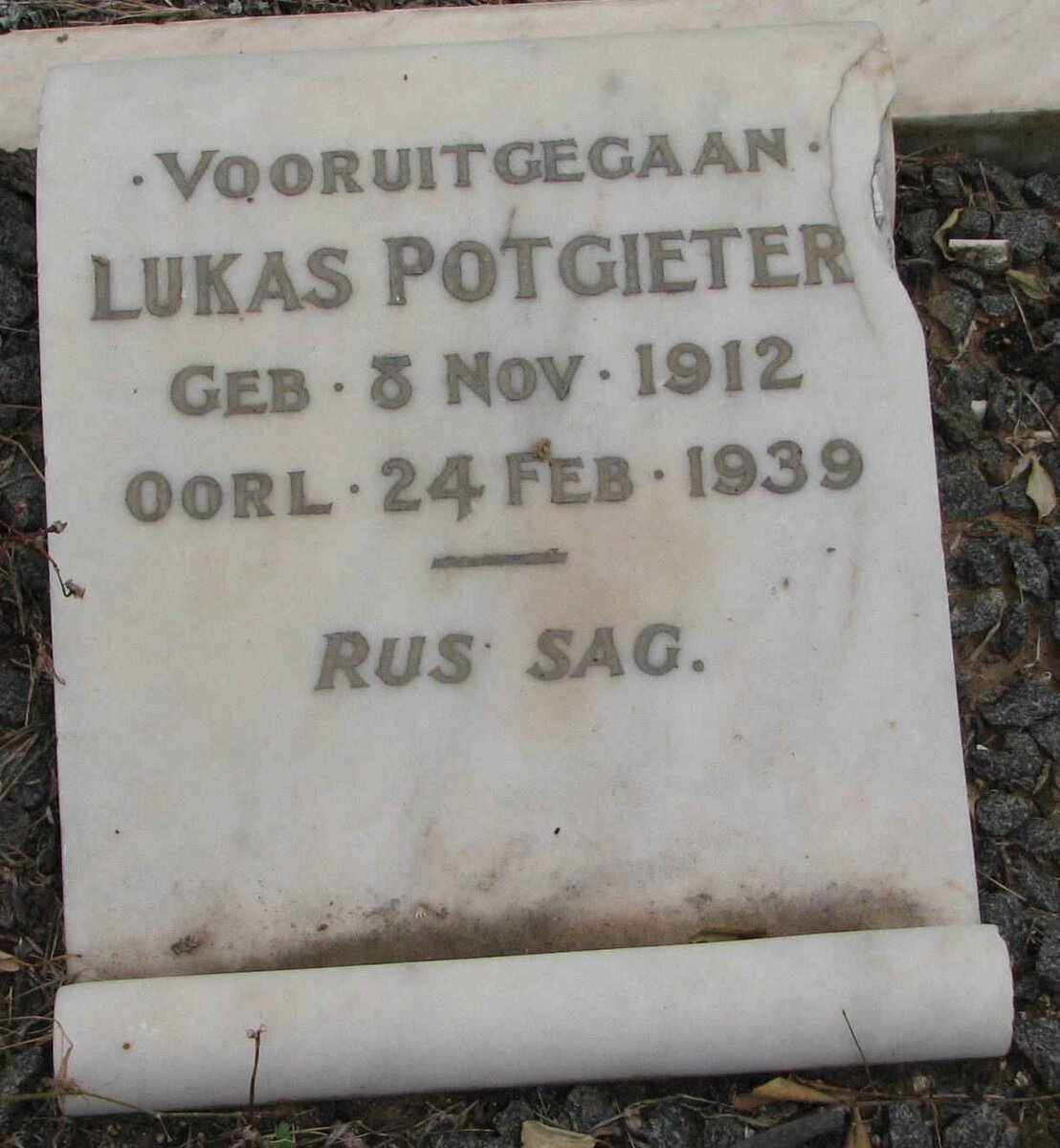 POTGIETER Lukas 1912-1939