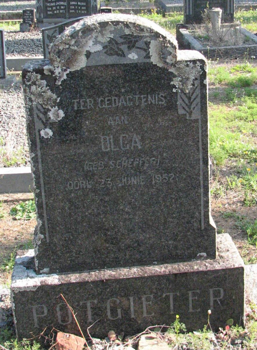POTGIETER Olga nee SCHEEPERS -1952