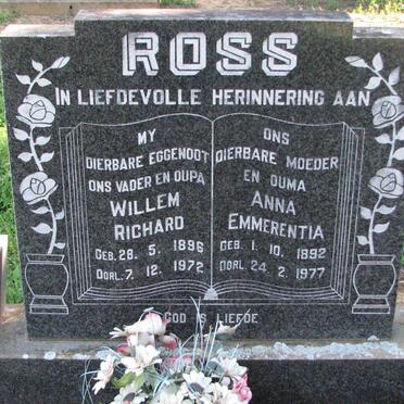 ROSS Willem Richard 1896-1972 &amp; Anna Emmerentia 1892-1977