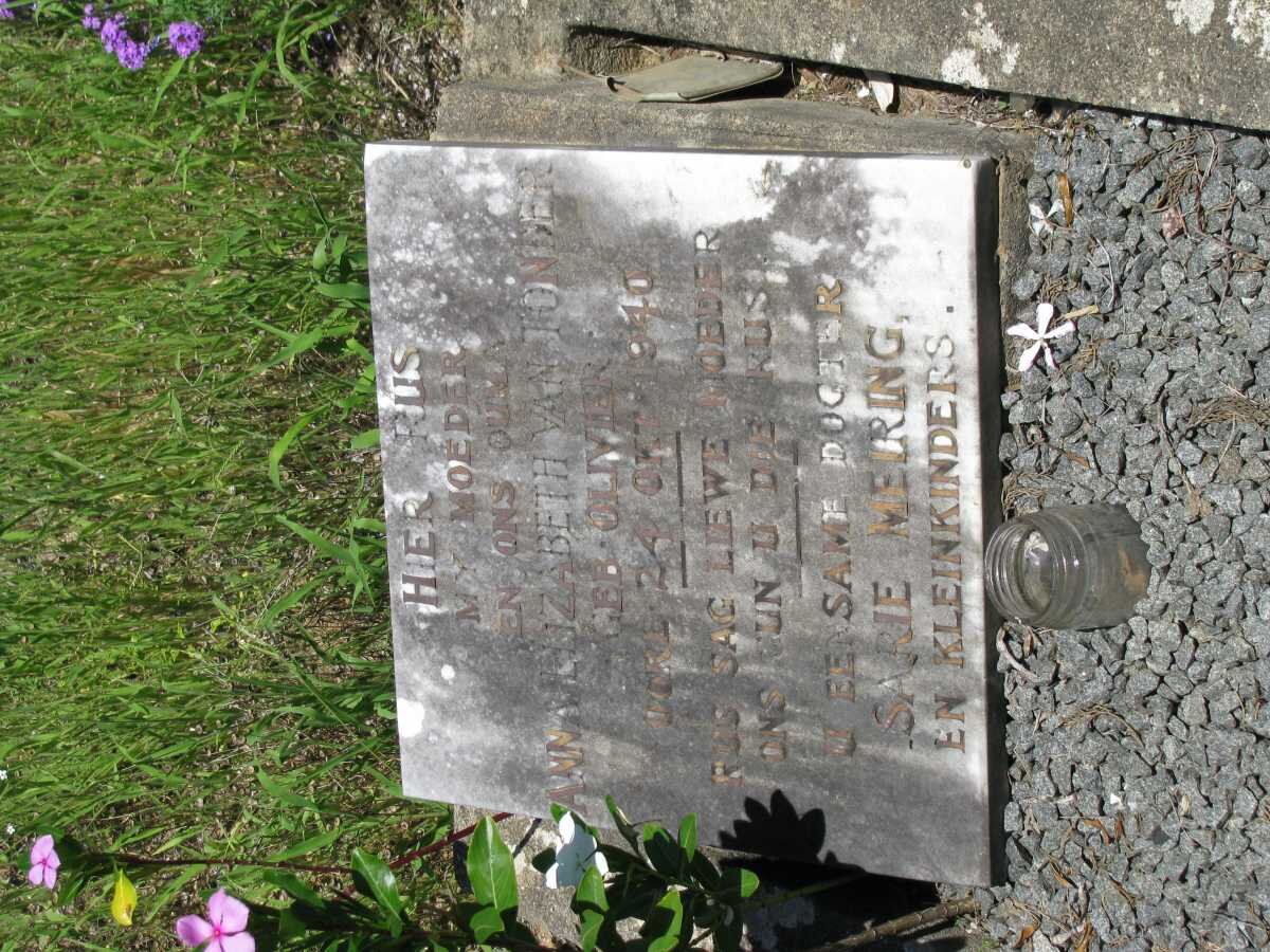 TONDER Anna Elizabeth, van nee OLIVIER -1940