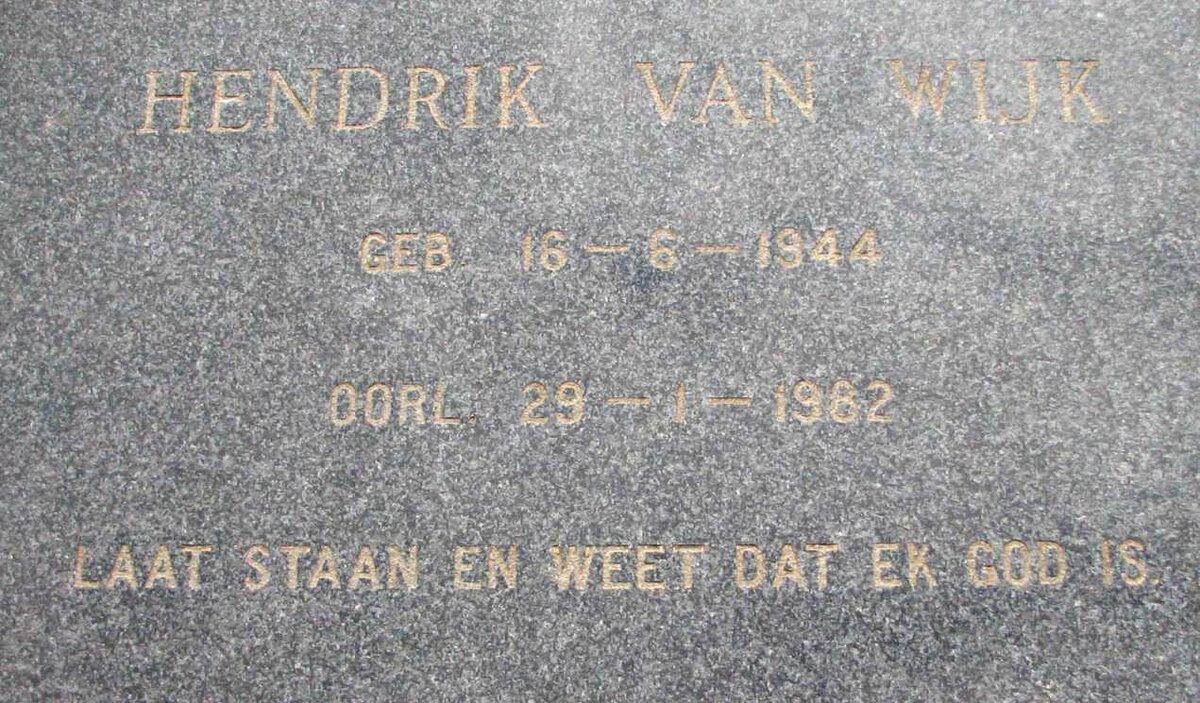 WIJK Hendrik, van 1944-1962