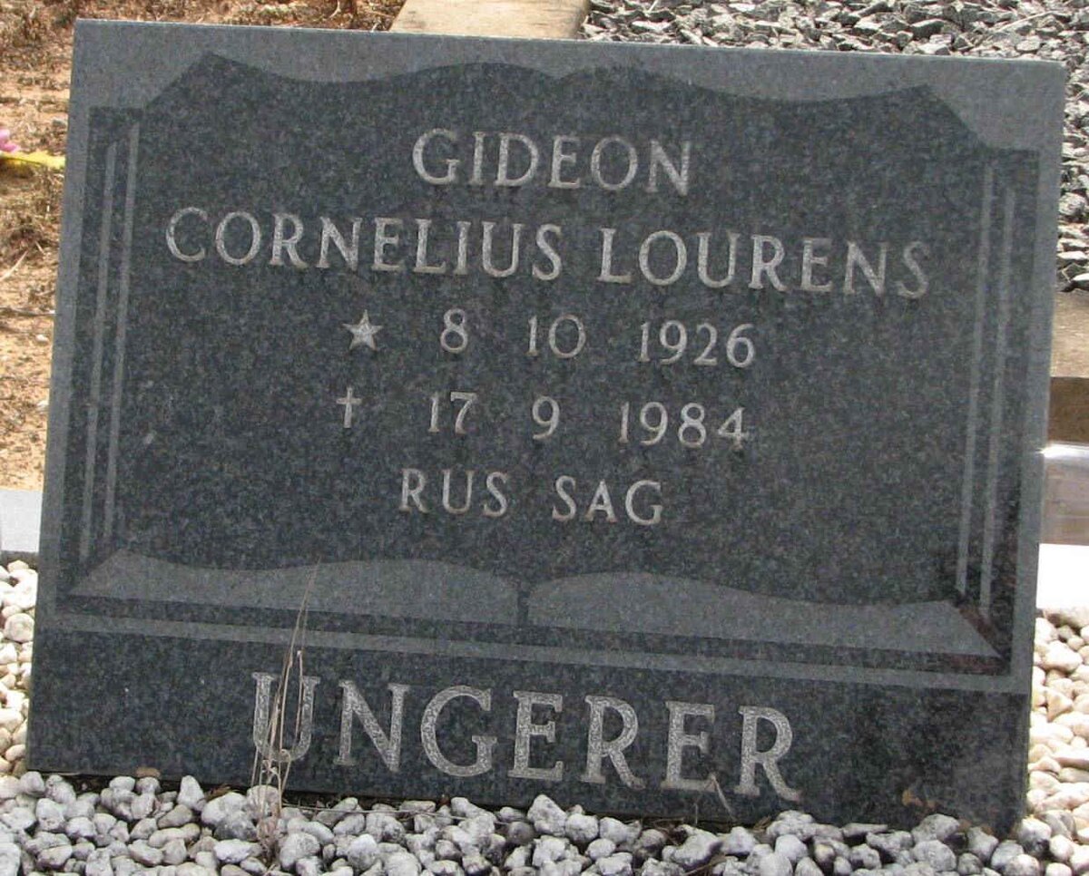 UNGERER Gideon Cornelius Lourens 1926-1984