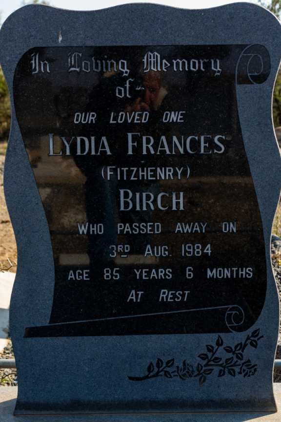 BIRCH Lydia Frances nee FITZHENRY -1984