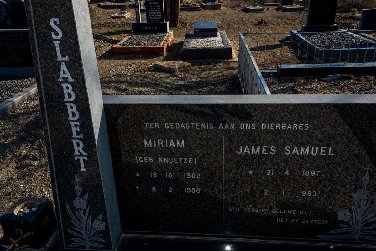 SLABBERT James Samuel 1897-1983 &amp; Miriam KNOETZE 1902-1988
