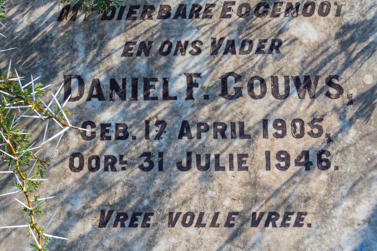 GOUWS Daniel F. 1905-1946