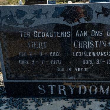 STRYDOM Gert 1902-1970 &amp; Christina C.S.E. KLEINHANS 1904-1991