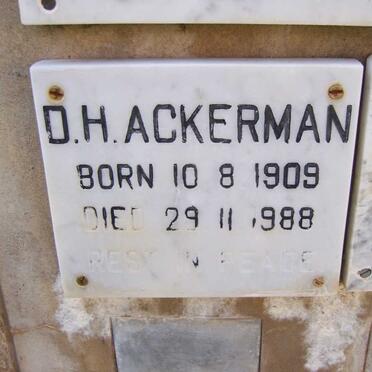 ACKERMAN D.H. 1909-1988