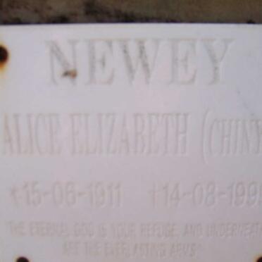 NEWEY Alice Elizabeth 1911-1999
