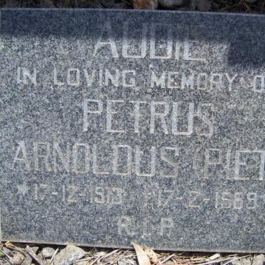 AUDIE Petrus Arnoldus 1913-1989