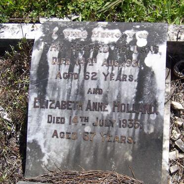 HOLLAND John Edward -1931 &amp; Elizabeth Anne -1935