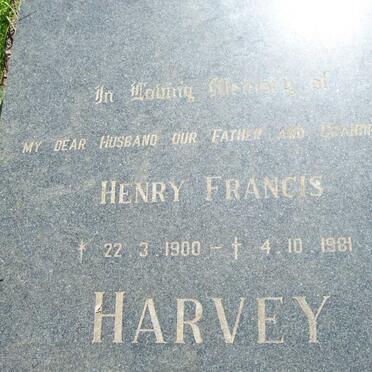 HARVEY Henry Francis 1900-1981