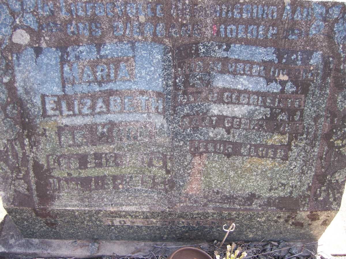 KOCK Maria Elizabeth, de 1876-1953