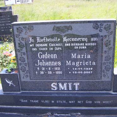 SMIT Gideon Johannes 1921-1990 &amp; Maria Magrieta 1920-2007