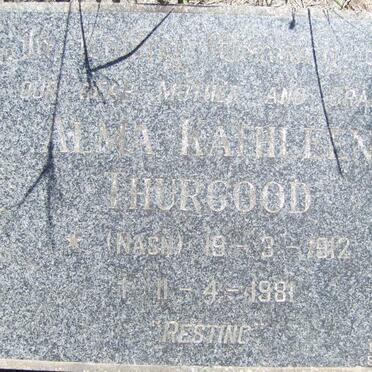 THURGOOD Alma Kathleen nee NASH 1912-1981