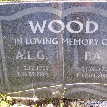WOOD A.L.G. 1905-2002 &amp; P.A. 1909-2003
