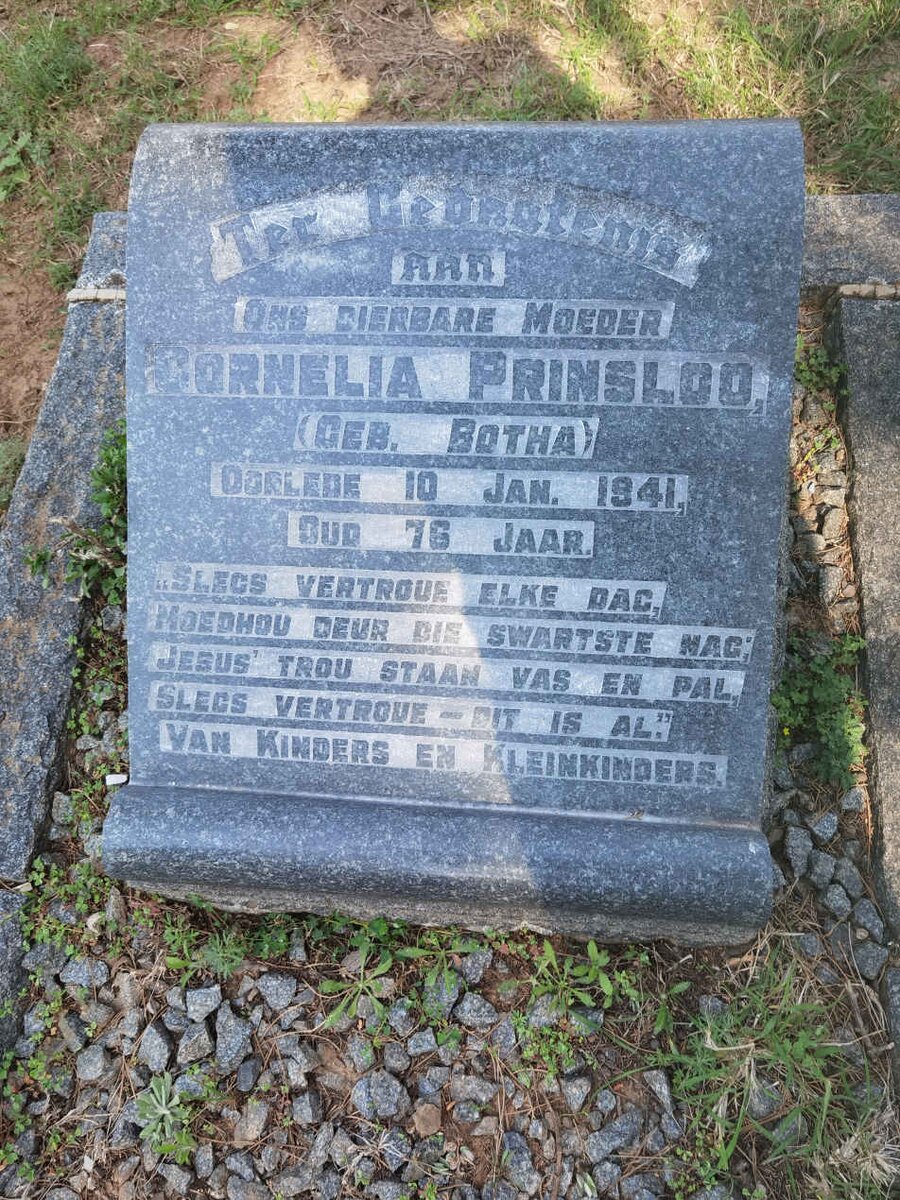 PRINSLOO Cornelia nee BOTHA -1941