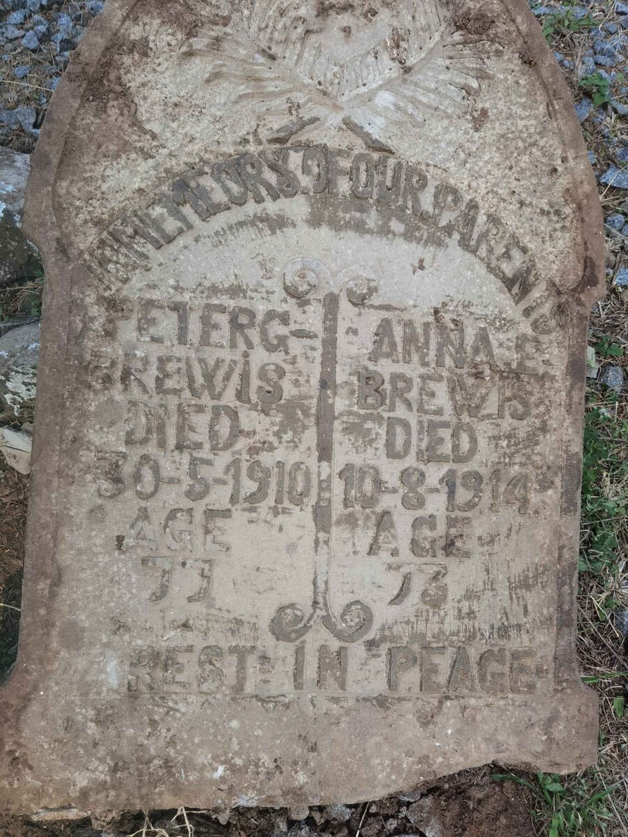 BREWIS Peter C. -1910 &amp; Anna E. -1914