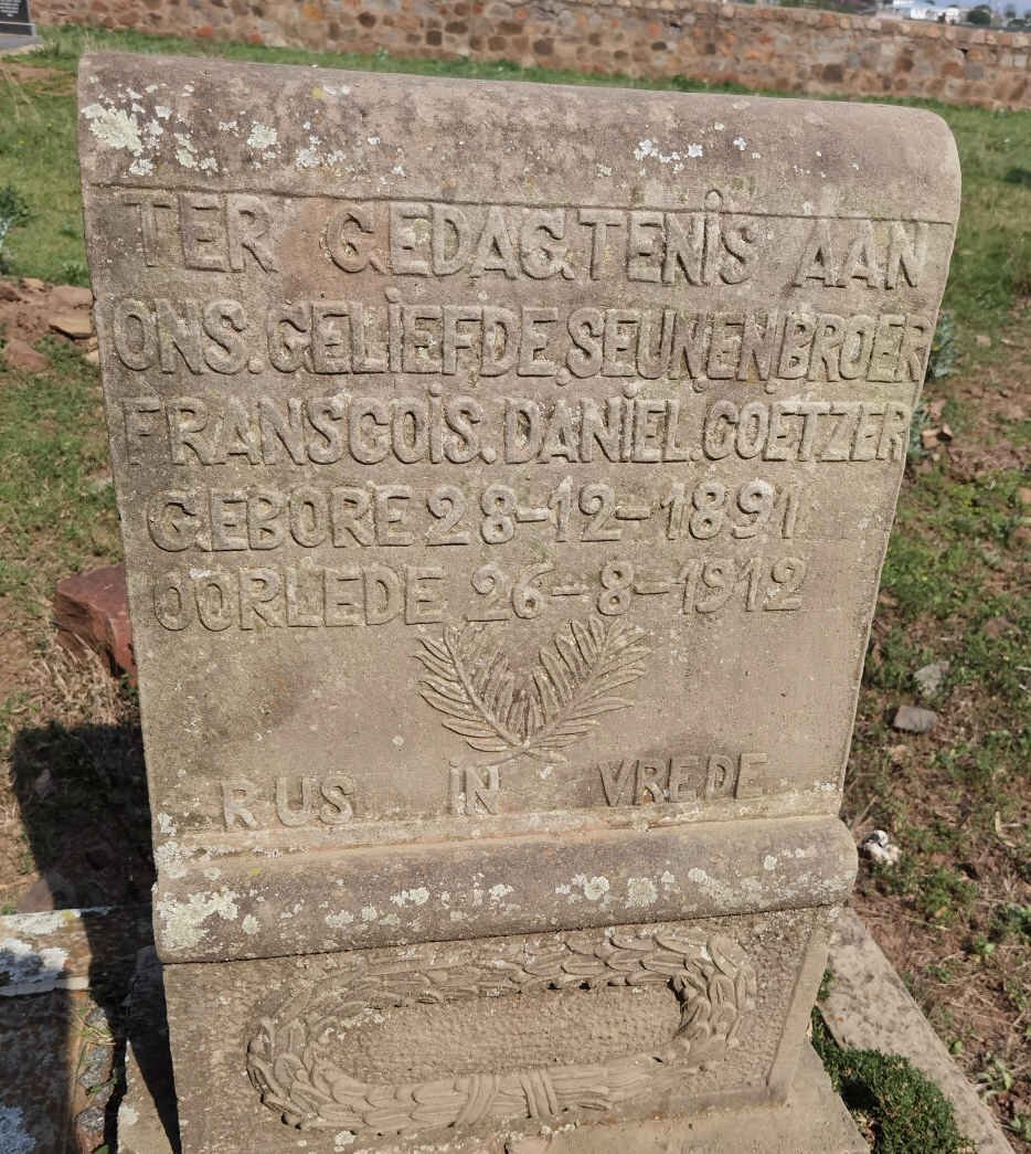 COETZER Francois Daniel 1891-1912