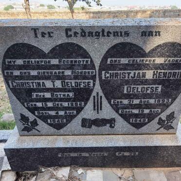 OELOFSE Christjan Hendrik 1893-1949 &amp; Christina T. BOTHA 1896-1946