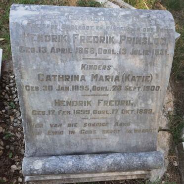 PRINSLOO Hendrik Fredrik 1868-1931 :: PRINSLOO Cathrina Maria 1895-1900 :: PRINSLOO Hendrik 1899-1899