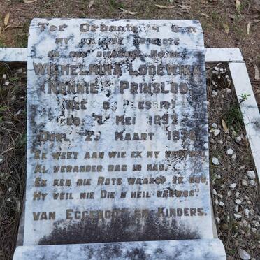 PRINSLOO Wilhelmina Lodewika nee DU PLESSIS 1892-1936