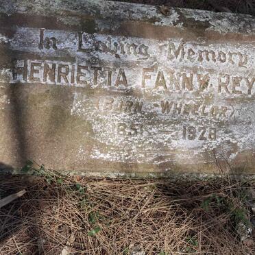 REYNARD Henrietta Fanny nee WHEELER 1851-1928