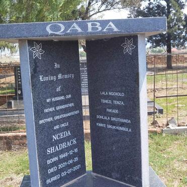 QABA Nceda Shadrack 1948-2021