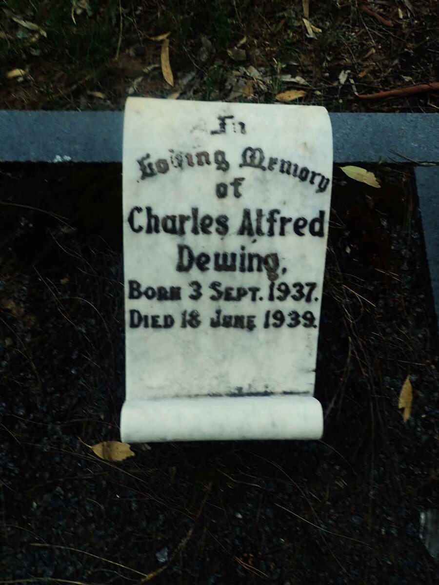 DEWING Charles Alfred 1937-1939