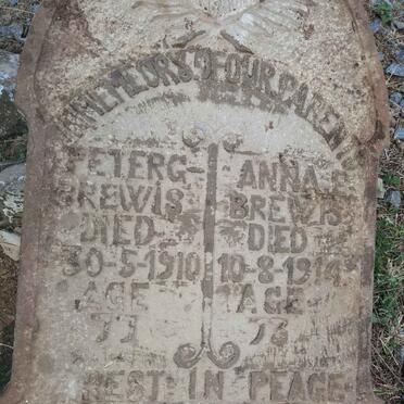BREWIS Peter C. -1910 &amp; Anna E. -1914