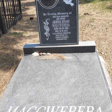 MAGCWEBEBA Akhona Sinalo 1980-2013