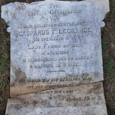 GRANGE Casparus F., le -1896